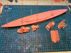 3d Printed 1/700 Germany Mecklenburg Battleship(full Hull/waterline)