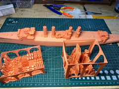 3d Printed Kit 1/350 Uss Marblehead (cl-12) Cruiser(full Hull/waterline)