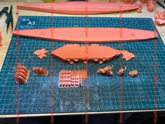 3d Print Kits 1/700 Uss Kearsarge Class Battleship(full Hull/waterline)