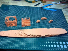 3d Printed Kit 1/700 German X Hildebrand Cruiser(full Hull/waterline)