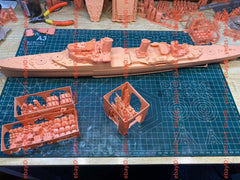 3d Printed 1/350 Hms Liverpool (c11) Cruiser(full Hull/waterline)