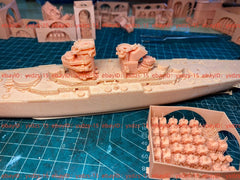 3d Printed Kits 1/700 French Burgundy Battleship(full Hull/waterline)