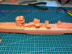 3d Printed 1/350 IJN Akizuki-class destroyer(full Hull/waterline)