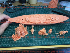 3d Printed Kit 1/700 Uss Arizona Bb-39 Battleship(full Hull/waterline)