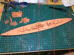 3d Printed Kits 1/700 German H-class Pommern Battleship(full Hull/waterline)