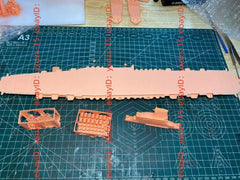 3d Printed 1/700 IJN Hakuryu Aircraft Carrier(full Hull/waterline)