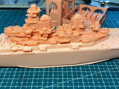 3d Printed 1/700 Uss Missouri (bb-63) Battleship(full Hull/waterline)