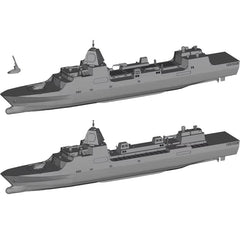 1/700/1250/2000 Fantasy-version Chinese Type 071 Anti-missile Bmd Missile Ship