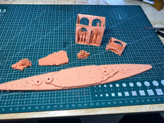 3d Printed 1/700 German Battlecruiser Sms Moltke(full Hull/waterline)