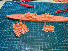3d Printed Kit 1/700 Hms Cheshire Cruiser(full Hull/waterline)