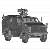 3d 打印 1/72 德国 Fennek 2 装甲车未上色套件-