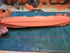 3d Printed Kits 1/700 Hms Malta Class Aircraft Carrier(full Hull/waterline)