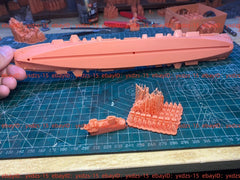 3D printing of 1/700 British Colossus class aircraft carrier full Hull/waterline