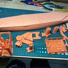 3d Printed 1/350 Hms Queen Mary(battlecruiser)1914(full Hull/waterline)