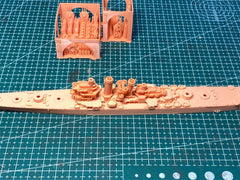 3d Printed 1/700 USS Helena (CL-50) Light Cruiser(full Hull/waterline)
