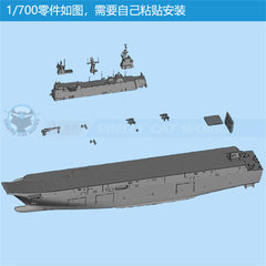 3d Printed Kits 1/700/1250/2000 Canberra-class Landing Helicopter Dock
