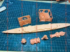 3d Printed 1/700 Mainz Light Cruiser(full Hull/waterline)