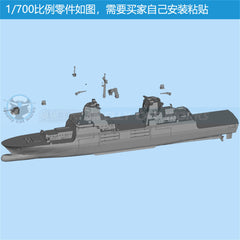 3d Printed Kits 1/700/1250/2000 F125 Baden-württemberg Class Frigate