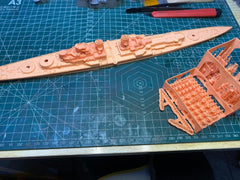 3d Printed 1/700 British Hms Incomparable Battleship(full Hull/waterline)