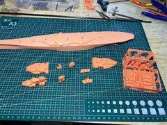 3d Printed 1/700 Uss Missouri (bb-63) Battleship(full Hull/waterline)