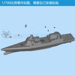 3d Printed Kits 1/700/1250/2000 Guided Missile Destroyer Ddg (x)