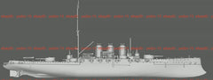 3d Printed 1/700 Russian Cruiser Rurik (1892)(full Hull/waterline)