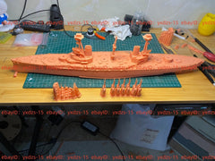 3d Printed 1/350 Wwi Hms Agincourt Dreadnought Battleship(full Hull/waterline)