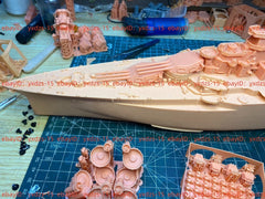 3d Printed 1/200 Uss California Bb-44 Battleship 1944/1945(full Hull/waterline)