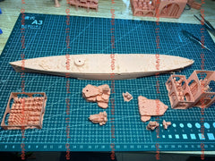 3d Printed 1/700 Royal Sovereign-class Battleship(full Hull/waterline)