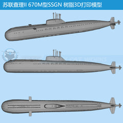 3d Printed 1/1250/2000 Soviet Charlie Ii/oscar Ii Cruise Missile Submarine