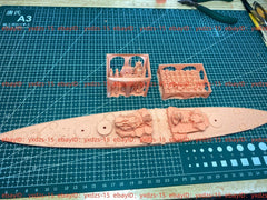 3d Printed 1/700 Britain Lion-class Battleship(full Hull/waterline)