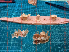 3d Printed Kit 1/700 Soviet Navy Gangut Class Battleship(full Hull/waterline)
