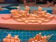3d Printed Kits 1/700 British Super Battleship Devastation(full Hull/waterline)