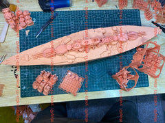 3d Printed 1/350 Uss California Bb-44 Battleship 1944/1945(full Hull/waterline)