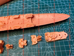 3d Printed 1/700 Hms Belfast Light Cruiser(full Hull/waterline)