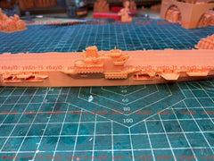 3D printing of 1/700 British Colossus class aircraft carrier full Hull/waterline