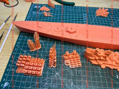 3d Printed Kits 1/700 British Super Battleship Devastation(full Hull/waterline)