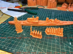3d Printing 1/700 Hms Liverpool (c11) Cruiser(full Hull/waterline)