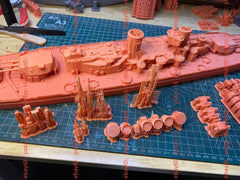 3d Printed 1/350 Soviet Sovetsky Soyuz Class Battleships(full Hull/waterline)