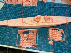 3d Printed Kits 1/700 French Burgundy Battleship(full Hull/waterline)