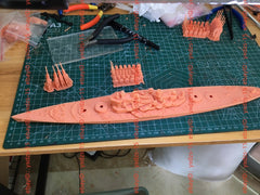 3d Printed Kit 1/700 Hms Conqueror Battleship(full Hull/waterline)