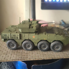 1/72 Chinese Pla Type 19 Wheeled Cannon Armored Vehicle Painted Finished Model