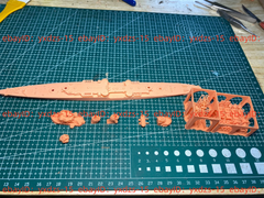3d Printed 1/700 Soviet Cruiser Ochakov(Project 1134B) (full Hull/waterline)