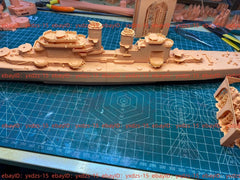 3d Printed 1/350 Jinan Coastal Cruiser, China(full Hull/waterline)