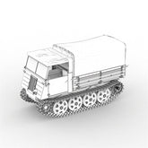 3d Printed 1/72 German Raupenschlepper Ost (RSO/3) Tractor Unpainted Kit