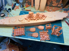 3d Printed 1/350 china Pan-Asia Changzheng Battleship(full Hull/waterline)