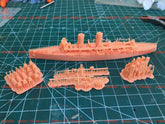 3d Printed 1/700 Dutch Haldane Cruiser(full Hull/waterline)