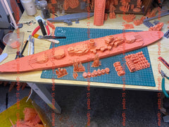 3d Printed 1/350 Soviet Sovetsky Soyuz Class Battleships(full Hull/waterline)