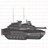 3d Printed 1/72/144 French Leclerc AZUR Tank Unpainted Kit