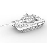 3d Printed 1/72 Russian T-80bv Old Snorkel Mbt Unpainted Kit